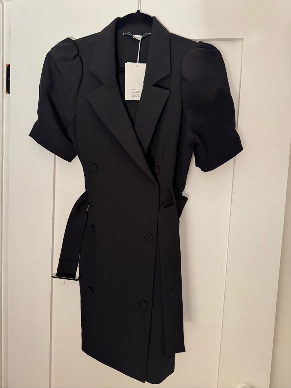 New & Other Stories Puff Sleeve Belted Mini Dress Size 6